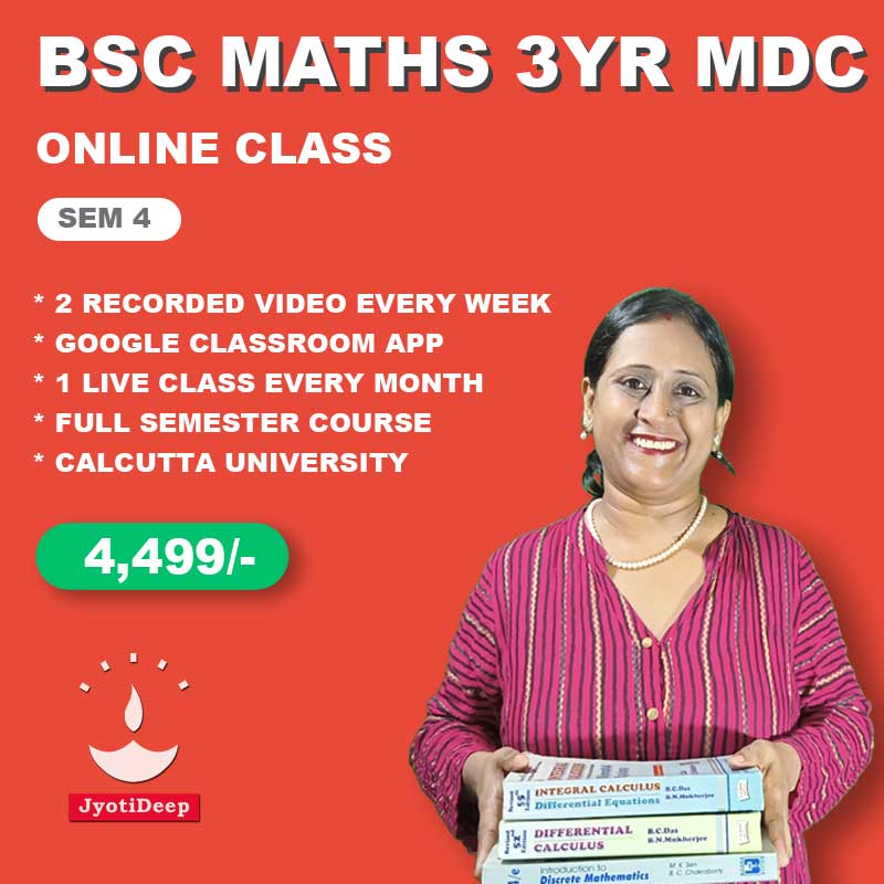 Calcutta University BSc Mathematics 3 Years MDC Online Course 4th Semester