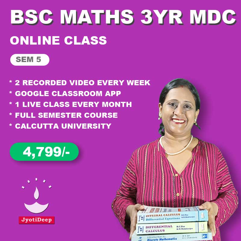 Calcutta University BSc Mathematics 3 Years MDC Online Course 5th Semester