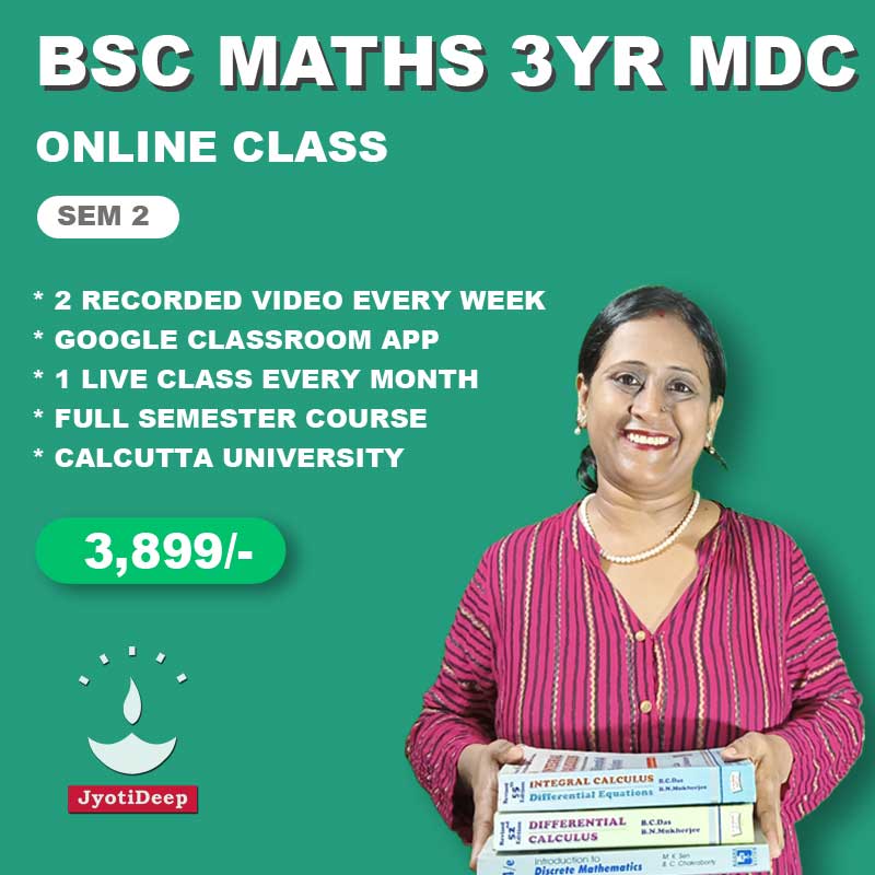 Calcutta University BSc Mathematics 3 Years MDC Online Course 2nd Semester